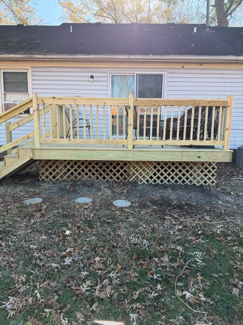 Deck Rebuilt from the Footings Up — Stairs, Railings and Lattice Skirt